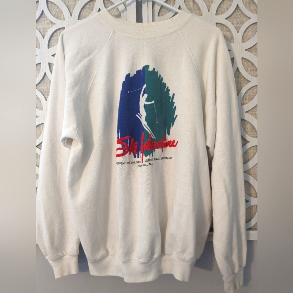 90's Vintage 'Ski' Adventure Unlimited retro‎ sweatshirt XL